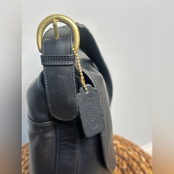 Vintage Coach Whitney 4115 black brass shoulder crossbody pre 1994 leather - Picture 3 of 16